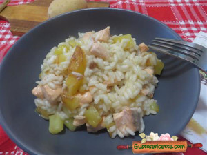 risotto patate e salmone, buono e gustoso!