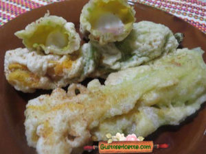 fiori di zucca in pastella alla curcuma