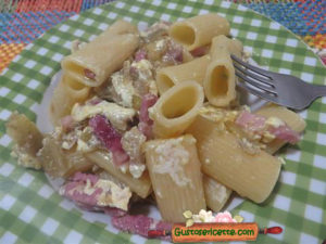 pasta alla carbonara di carciofi