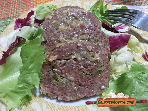 Polpettone carciofi e vino bianco