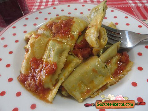 Ravioli doppi faraona e spinaci