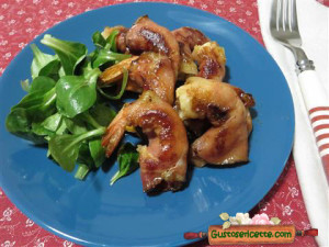 mazzancolle al limone e speck, appetitose e gustose