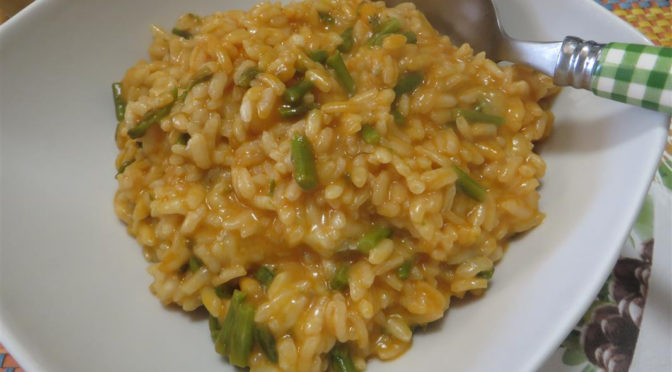 Risotto asparagi gorgonzola