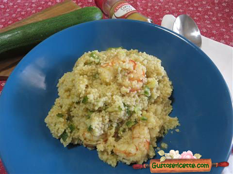 Cous cous gamberoni zucchine