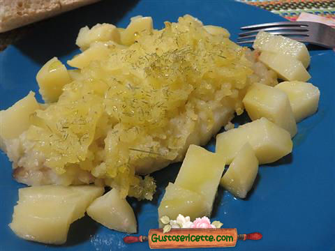 Rana pescatrice gratinata alle patate