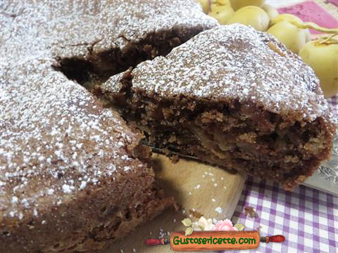 Torta mele datteri freschi e noci