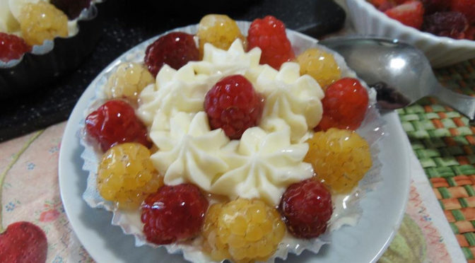 Cheesecake ai lamponi monoporzione