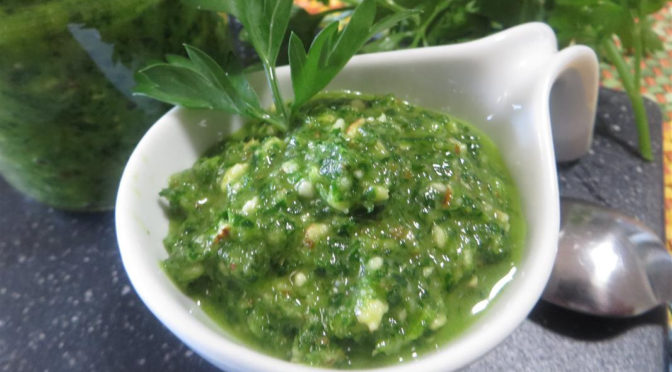 Ricetta pesto al prezzemolo