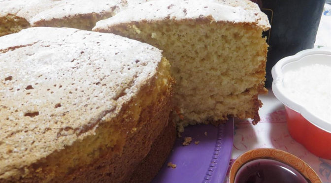 Chiffon cake cocco e cherry