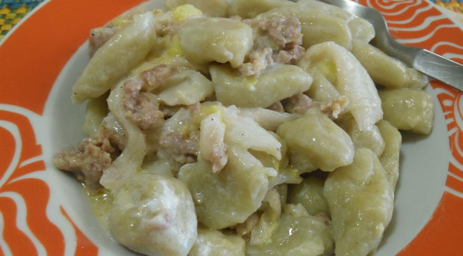 Gnocchi di patate e cavolo cinese