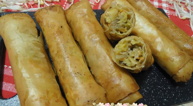 Involtini primavera con pasta fillo