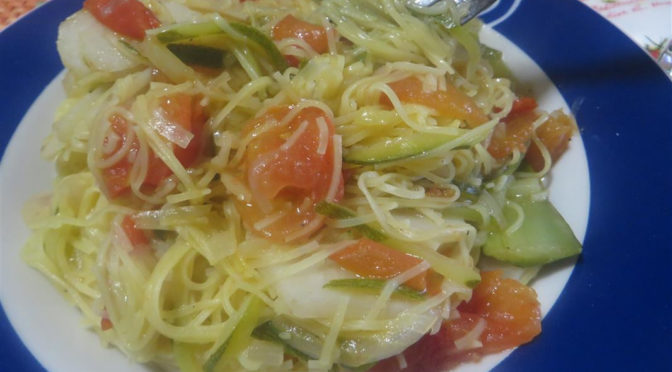 Maccheroncini di Campofilone zucchine e topinambur