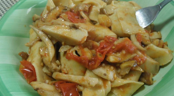 Pappardelle alle castagne con funghi porcini