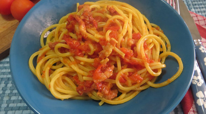 Spaghetti alla chitarra pomodori e zafferano