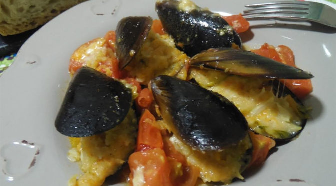 Cozze ripiene alle verdure