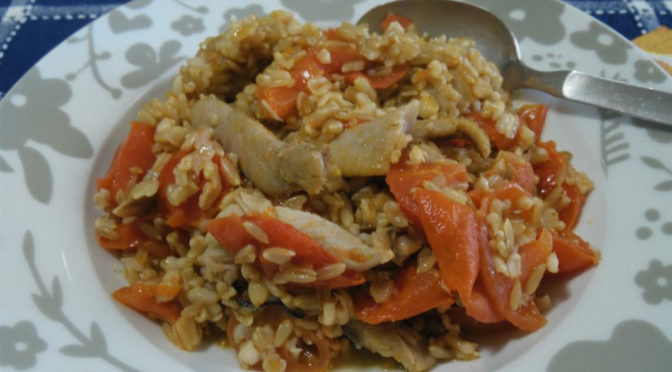 Avena con aringhe e pomodorini