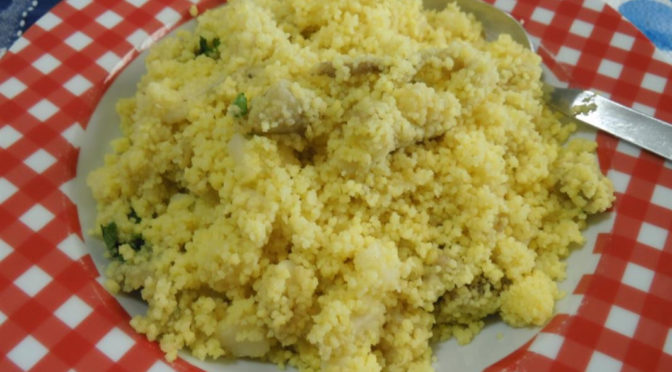 Cous cous di mais senza glutine light alle melanzane