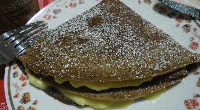 Crepes al caffe e crema pasticcera