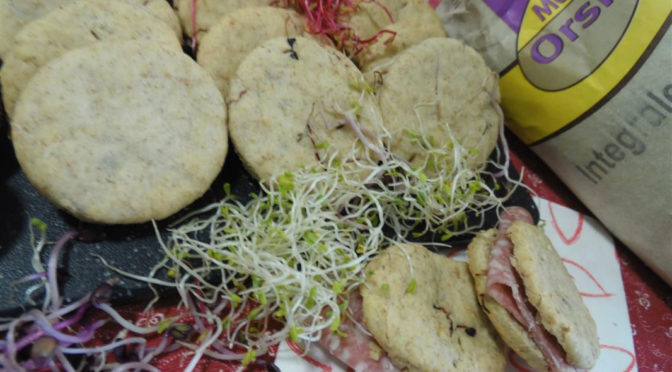 Bocconcini di pane integrali ai germogli