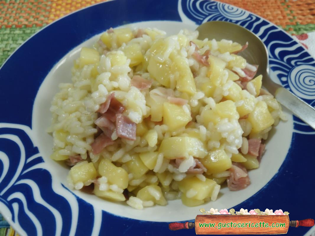 Risotto patate lesse e speck