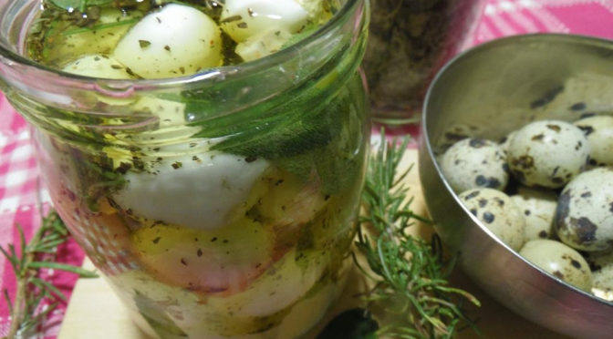 Uova di quaglia sott’olio
