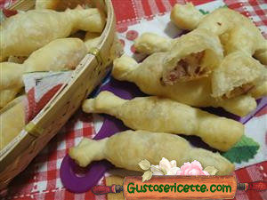 Caramelle di pasta sfoglia salsiccia e taleggio