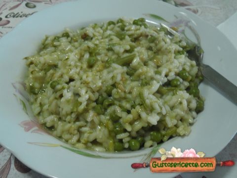 Risotto piselli asparagi e pecorino