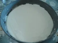 Crema versata sulla base di biscotti